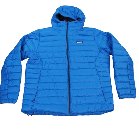 Patagonia Mens Down Sweater Hoody Puffer Jacket Blue XXL New With Tags 84702 - Picture 1 of 14